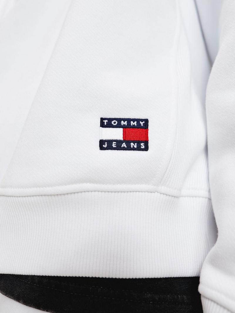 Férfi Tommy Hilfiger Organic cotton modern Hoodies Fehér | HU 1239CTV